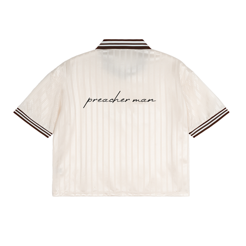 Contrast Stripes Polo Collar T-Shirt